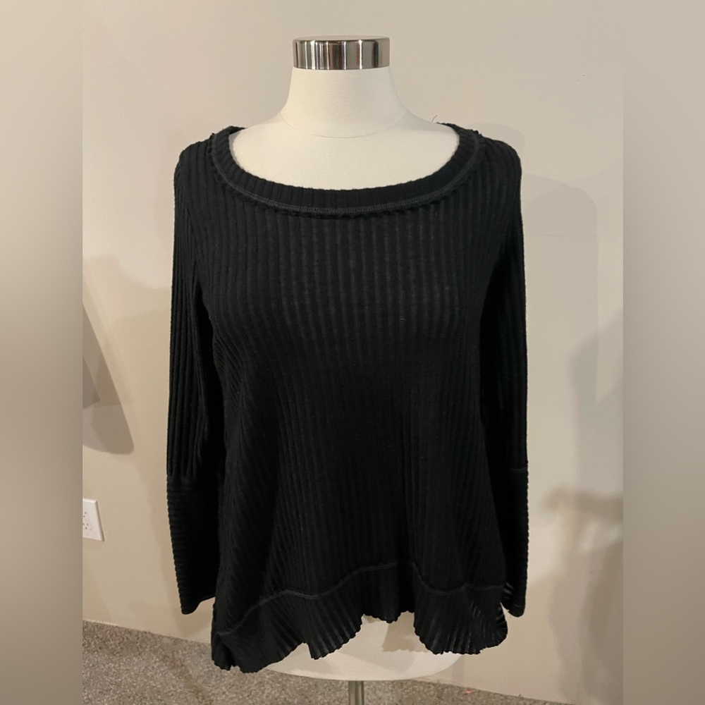 Boat neck, black, Small sweater